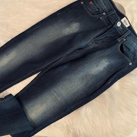 New Hudson Cotton Denim Medium Dark Wash Distressed Casual Skinny Jeans 24 NWOT - Picture 12 of 14
